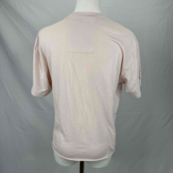 Aviator Nation Cream Short Sleeve T Shirt With Heart Patch Medium Soft Flawed - Picture 7 of 15